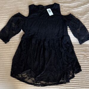 Torrid Black babydoll lace top